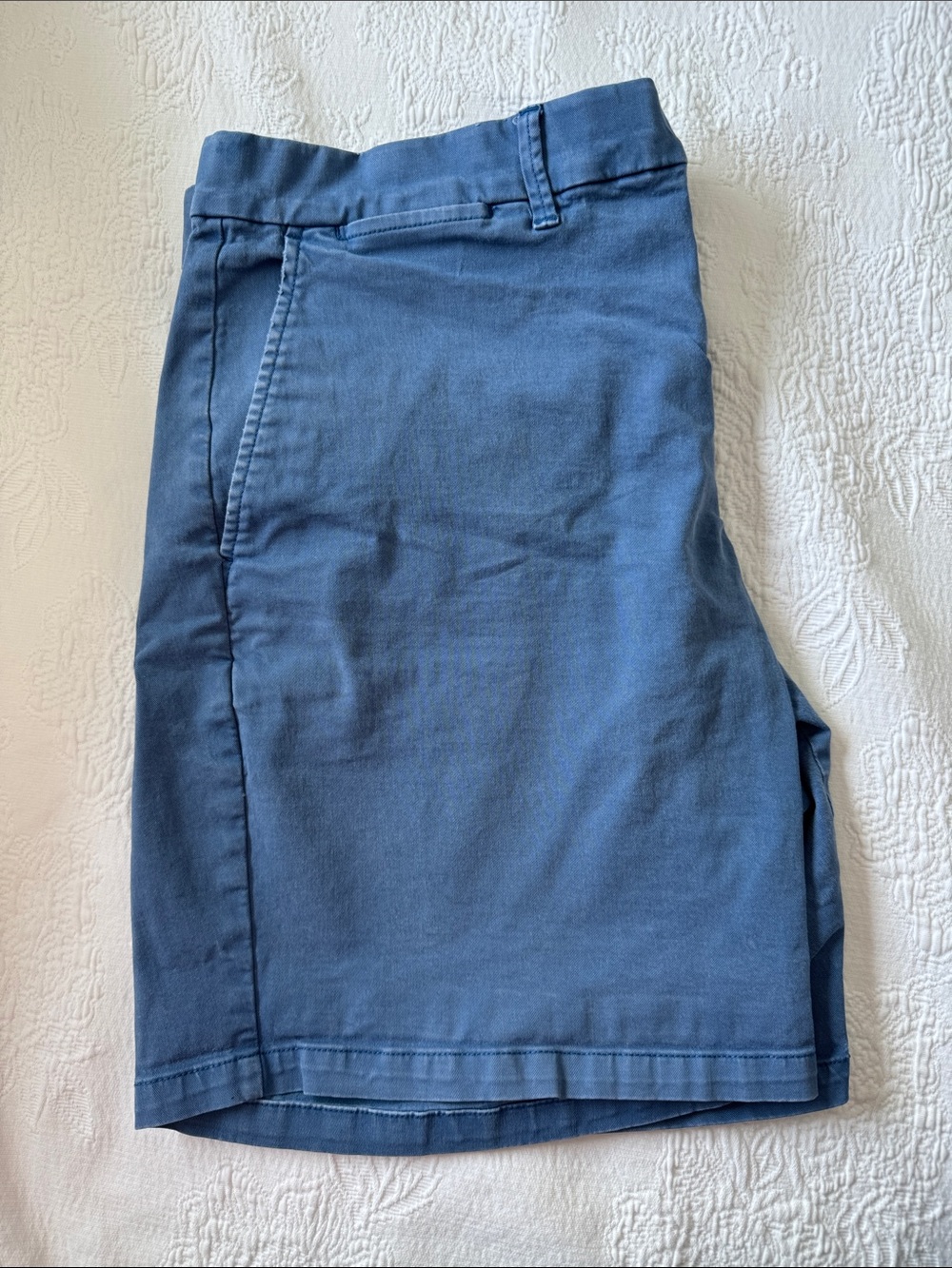 GAP Factory Men's Flat-Front Shorts in Blue